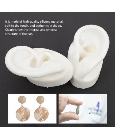 Silicone Ear Model - Medium Size White | Ear Display Teaching Aid for Studs Earring Display - Buy Online on GoSupps.com