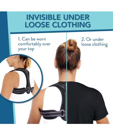 Adjustable Posture Corrector - Effective Clavicle Neck & Back Support Brace for Men & Women - Comfortable Back Straightener & Spine Support - Buy Online on GoSupps.com