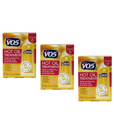 Alberto Vo5 Hot Oil Intense Conditioning Treatment 0.5 Ounce 2-count Tubes (Pack of 3) 0.5 Fl Oz (Pack of 3)