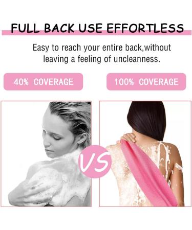 4 Pack Exfoliating Back Scrubber - Extended Length Nylon Bath Towel for Deep Cleaning and Massages - Buy Online on GoSupps.com