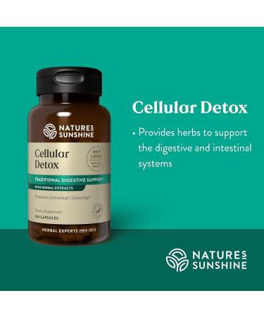 Nature's Sunshine Cellular Detox 100 Capsules Kosher - Natural Digestive System Supplement - Buy Online on GoSupps.com