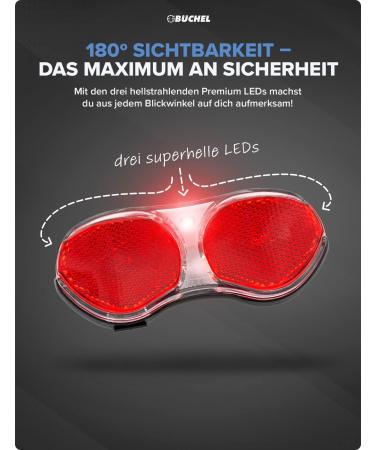 B chel LED Bicycle Luggage Rack Light | STVZO Approved Rear Taillight for Dynamo & E-Bike | Compact 11.69 x 5.02 x 1.79 cm - Buy Online on GoSupps.com