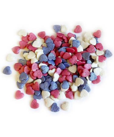A Pinch Of - Multicoloured Glimmer Love Hearts Mix - Valentine's Day Cake Topper Sprinkles - 25g Edible Glimmer Cupcake Decorations - Perfect for Birthdays Weddings & Romantic Celebrations - Buy Online on GoSupps.com