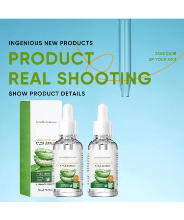 2 pieces aloe vera serum aloe vera moisture serum for the face improves smoothness reduces wrinkles firms and brightens the skin 2 pieces x 30 ml serum - Buy Online on GoSupps.com