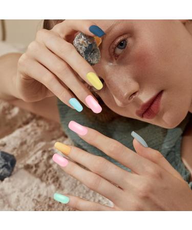 Gel Nail Stickers | Long-Lasting Nail Polish Strips | Personal Care Products for Manicure Spa Summer Home Travel Bridal Daily Life Vacation Grooming Party Wedding - Buy Online on GoSupps.com