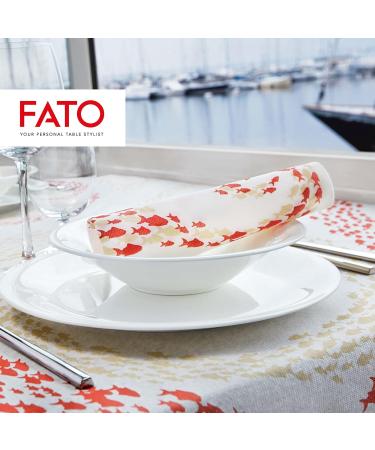 Fato Coral Tide Airlaid Dry Paper Napkins - 50 Pack 40x40 cm - Textile Effect for Elegant Dining - Buy Online on GoSupps.com