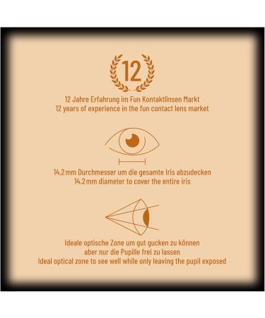 Funzera White Zombie Colored Contact Lenses - 2 Pcs Prescription-Free Easy-to-Use for Halloween Cosplay & Carnival - Buy Online on GoSupps.com