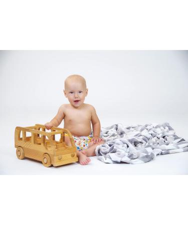 Shop Petit Lulu Size 2 Prefold Pullover Diaper with Tabs (5-16 kg) - Washable Waterproof Cloth Diaper Pants - Made in EU (Lagoon) | International Shipping Available - Buy Online on GoSupps.com