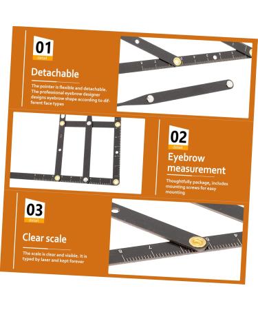 Beavorty 3 pcs Makeup Second Tool Stencils Positioning Generation Eyebrow Sliding Three-point Stainless 1 count (Pack of 1) Blackx3pcs - Buy Online on GoSupps.com