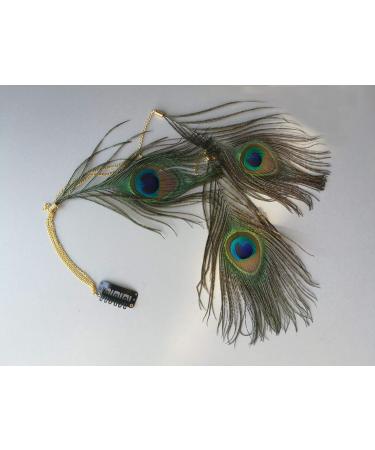 3PCS Handmade Peacock Feather Hippie Hair Extension Set for Women - Buy Online on GoSupps.com