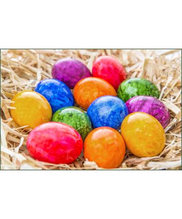 Fresh Marbled Easter Eggs - 10 Coloured Cooked Eggs from German Barn Farming | Size M - International Shipping Available - Buy Online on GoSupps.com