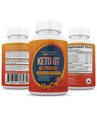 (2 Pack) Keto GT Extreme Keto Pills 1675MG New & Improved Formula Contains Apple Cider Vinegar Extra Virgin Olive Oil Powder Green Tea Leaf 120 Capsules - Buy Online on GoSupps.com