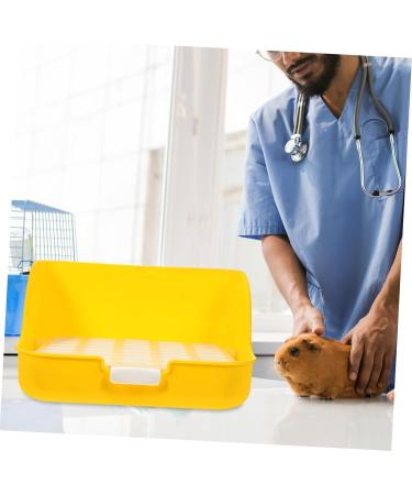 TOGEVAL Box Rabbit Toilet Small Pet Toilet Bunny Potty Pet Training Corner Pet Pee Toilet Pet Supply Bunny Toilet Little Pig Pee Toilet Pet Potty Pet Litter Tray Rabbit Potty 28.5X23.5X15.5CM Yellow - Buy Online on GoSupps.com