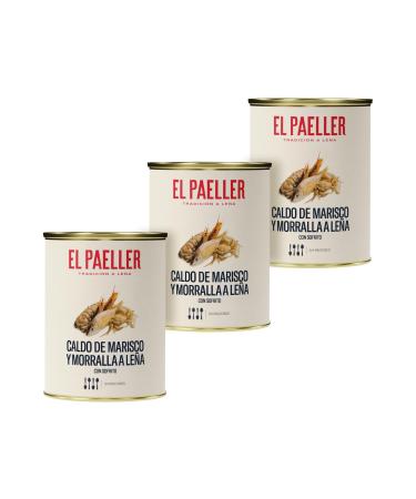 EL PAELLER - Fumet de poisson | Cuisin avec des ingr dients 100% naturels | Parfait pour les paellas les riz et les rago ts | Lot de 3 pi ces 3L | Sans conservateurs