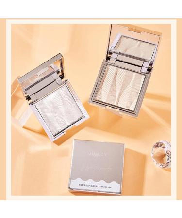 Highlighter Powder Lightweight Smooth Texture Powder Glitter High Gloss Shimmer Powder Makeup for Face Body Cosmetic 1# - Buy Online on GoSupps.com