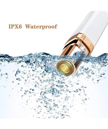 Giazee Facial Hair Remover: Electric Trimmer for Women, LED Light, Lips, Chin, Cheeks - Peach White - Buy Online on GoSupps.com