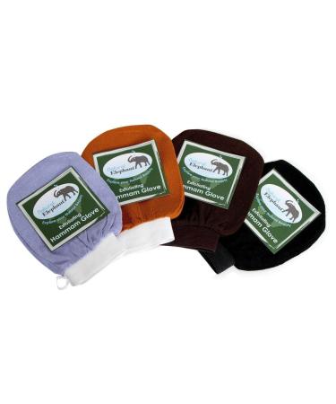 Natural Elephant Moroccan Black Soap 200g + Exfoliating Hammam Glove Combo (2 Pack) - Pure Black | 7oz Soap - Buy Online on GoSupps.com