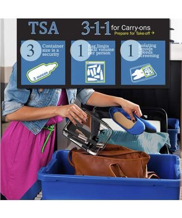 TSA Approved Clear Travel Toiletry Bag - 2 Pack Quart Size Makeup Bags for Men and Women - Buy Online on GoSupps.com