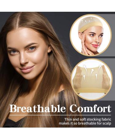 Dreamlover Beige Stocking Wig Caps for Women - Pack of 12 - Buy Online on GoSupps.com