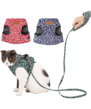 Etopars Cat Dishes & Leash Set | Adjustable Cat Vest & Outbreak-Proof Harness for Kittens & Puppies - XS Green - Buy Online on GoSupps.com
