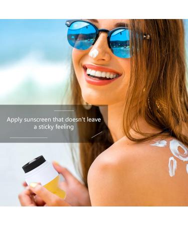 Refillable Sunscreen Applicator with Evenly Spreading Sponge Head Travel Size Easy to Use Roll on Dispenser for Kids & Adults Doubles as a Lotion Container - Beach & Travel Friendly (2 green+pink) green+pink 2 - Buy Online on GoSupps.com