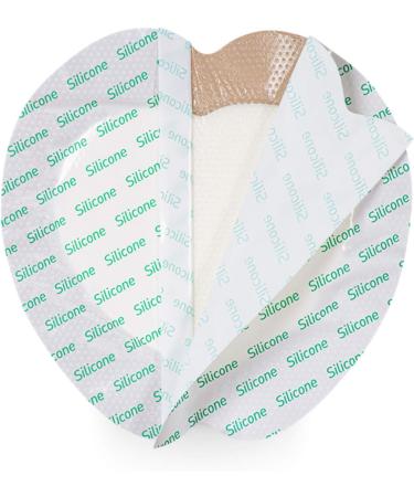 MedVanceTM Silicone Sacral Foam Dressing 9x9 - Box of 5 | Bordered Adhesive, Size 6.1x6.6 Pad | 5 Count Pack - Buy Online on GoSupps.com