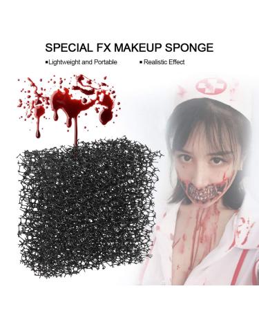 Sponge Halloween Makeup Sponge | Black Xmas Scar Wound Cosplay Art | Oversize Hole for Halloween Party - Buy Online on GoSupps.com