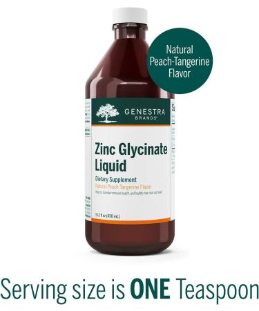ozGenestra Brands Zinc Glycinate Liquid - Immune Function & Healthy Bones | 15.2 fl oz - Buy Online on GoSupps.com