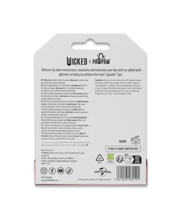 Dr. PawPaw Wicked Glimmer Lip Balm - Moisturizing Shimmer Tinted Lip Balm for Women - Vegan Nourishing Hydrating - 0.1 oz (Pack of 2) - Buy Online on GoSupps.com