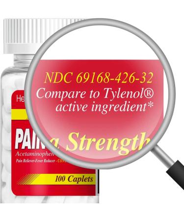 HealthA2Z Extra Strength Acetaminophen 500mg | Pain Relief Caplets | Fever Reducer & Pain Reliever | 100 Count - Buy Online on GoSupps.com