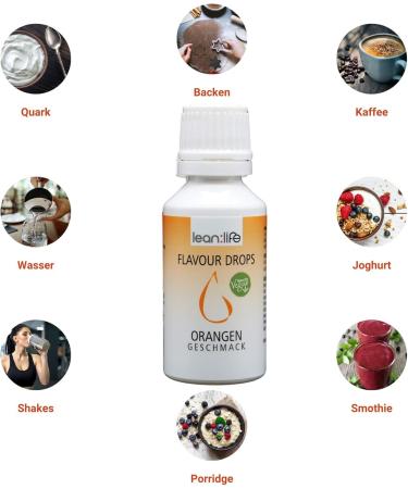 Lean Life Flavor Drops - Sugar-Free Low-Calorie 4-Pack Fruit Mix Aroma Drops (30ml Each) for Food Enhancements - Buy Online on GoSupps.com