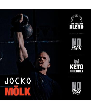 Jocko M lk Whey Protein Powder (Chocolate Peanut Butter) - Keto Friendly Blend with Probiotics, Grass Fed, Digestive Enzymes, Amino Acids, and Sugar-Free Monk Fruit - Supports Muscle Recovery and Growth - 31 Servings - Buy Online on GoSupps.com