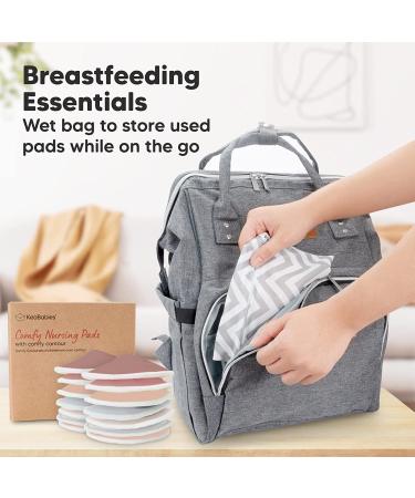 Organic Bamboo Nursing Breast Pads - 14 Washable Pads + Wash Bag - Breastfeeding Nipple Pad for Maternity - Reusable Nipplecovers for Breast Feeding (Lovelle  Large 4.8") Lovelle Large 4.8" - Buy Online on GoSupps.com