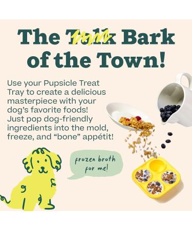 Pupsicle Treat Tray Mold- Silicone Dog Treats Molds| Freeze Refill Treats to Fill Yogurt| Reusable Treat Tray Silicone Molds Making| Cavities Reusable Dog Treat Tray for Freezing Puppy Treat Mold - Buy Online on GoSupps.com