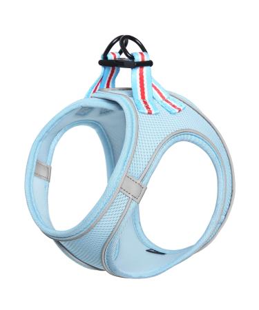 Heele dog harness adjustable anti train dishes reflective breathable dishes dogs light breast harness small dogs for walking training reflective blue m - Buy Online on GoSupps.com