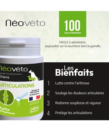 N ov to - Dog Joints - Natural Powder - Dog Arthritis - Anti-inflammatory - Active ingredients approved by Veterinary Services - Made in France - Buy Online on GoSupps.com