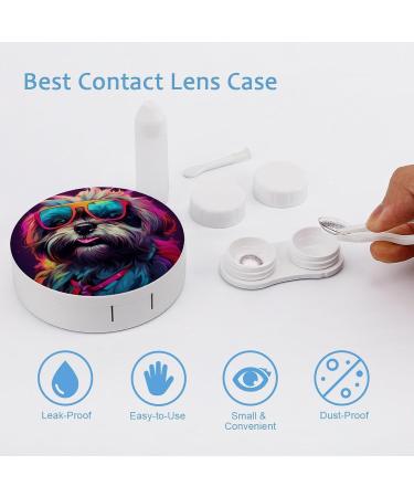 Shih Tzu Dog Contact Lens Case with Mirror | Cute Portable Eye Lens Box Travel Kit - Buy Online on GoSupps.com