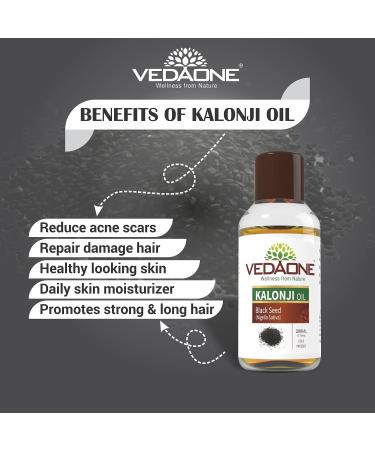 VEDAONE Kalonji Oil 200ml - Cold Pressed for Skin & Hair | 6.76 Fl Oz (Pack of 1) - Buy Online on GoSupps.com