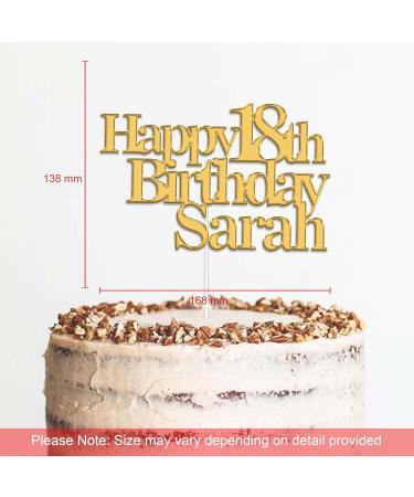 Personalised Acrylic Birthday Cake Topper by KreateSquare - Custom Name & Age | Custom Colour Decoration (Grey) - Buy Online on GoSupps.com