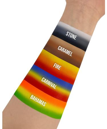 Gavissi Beauty Retro Liner Face & Body Paint Palette - Fire 3 Color Split Cake, Water Activated Eyeliner for Professional SFX Makeup - Buy Online on GoSupps.com