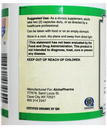 Organic Cordyceps Mushroom Capsules 1000mg Serving U.S. Grown Cordyceps Sinensis Mycelium Standardized to 40% Polysaccharides Vegan Non-GMO Gluten Free Supplement 1 Count (Pack of 1) - Buy Online on GoSupps.com
