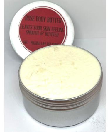 BFC Body Butter Rose Scented 150ML Silver Tin - Made with Mango Butter Shea Butter Sweet Almond Carrier Oil and pure Rose Essential Oil. - Buy Online on GoSupps.com