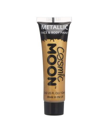 Cosmic Moon - Metallic Face Paint makeup for the Face & Body - 0.40fl oz - Create mesmerising metallic face paint designs! - Gold
