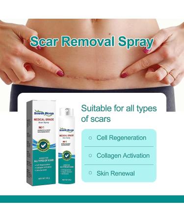 South Moon Medical Grade Scar Spray & Silicone Sheets 3pcs - Scar Removal Treatment for Acne Scars and Dark Spots - Face & All Types of Scars - Buy Online on GoSupps.com