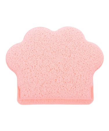 Baluue Makeup Cleansing Puff Face Washing Sponge Makeup Remover Pad Cute Cat Shaped Hydrophilic Soft Exfoliator Puff for Deep Cleansing Skin Care Pink