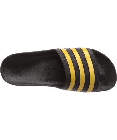 adidas Unisex Adilette Aqua Slides Sandal - Core Black/Gold Metallic - Size 9 Women/8 Men - Buy Online on GoSupps.com