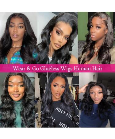 Ahaisy Body Wave Lace Front Wig | Pre Plucked Human Hair | No Glue Needed | 18 Upgraded HD Closure | Black Women - Buy Online on GoSupps.com