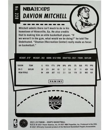 Sacramento Kings 2021-2022 Hoops Team Set with Davion Mitchell Rookie Card - Factory Sealed - Buy Online on GoSupps.com