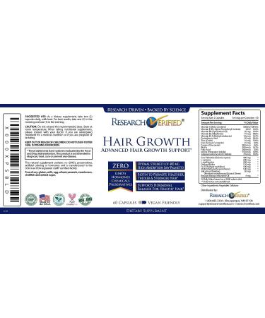 Research Verified Hair Growth Support - Biotin, DHT Blockers & Vitamins for Hair Growth and Loss Prevention - 1 Month Supply - Buy Online on GoSupps.com