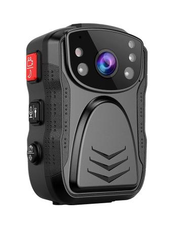 PatrolMaster 1296P UHD Body Camera with Audio (Build-in 128GB), 2 Inch Display, Night Vision, Waterproof, Shockproof, Body Worn Camera with Compact Design, Police Camera